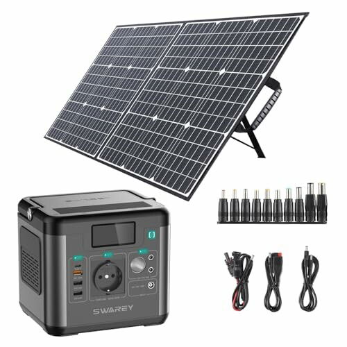 Central eléctrica SWAREY de 222 Wh con panel solar de 100 W