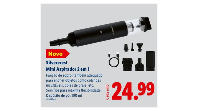 Mini aspiradora 2 en 1 en Lidl