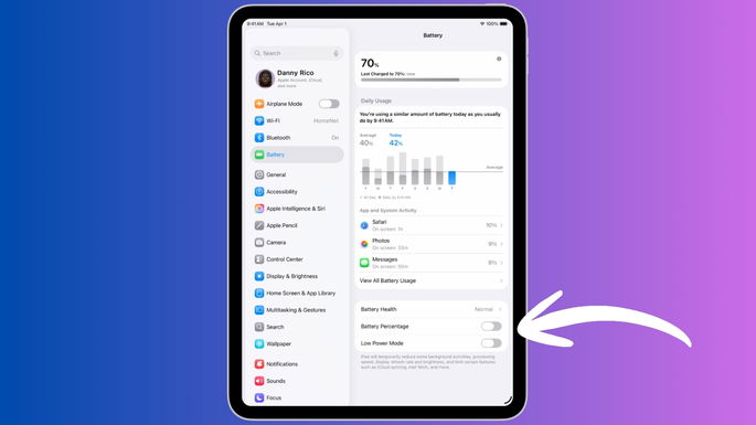 Aprenda a comprobar el estado de la batería de su iPad (con diferentes métodos)