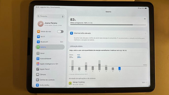 Estado de la batería del iPad