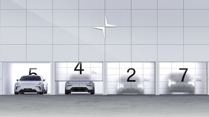 Póster con plan de lanzamiento de Polestar.