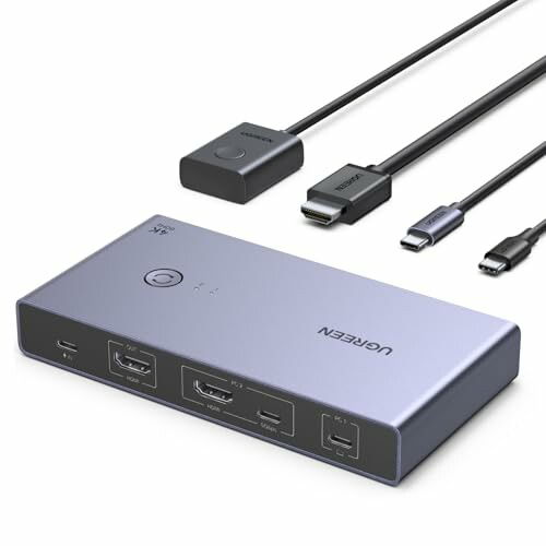 Conmutador KVM UGREEN HDMI USB C 4K 60Hz