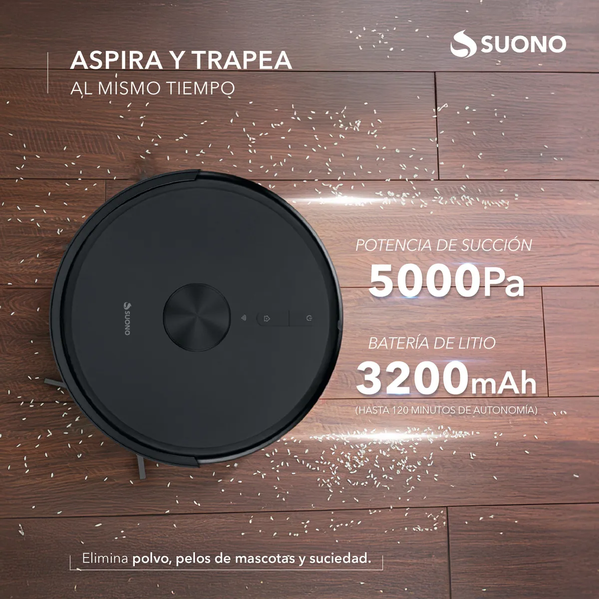 Hogar impecable y más tiempo con la aspiradora robot Suono Láser Plus