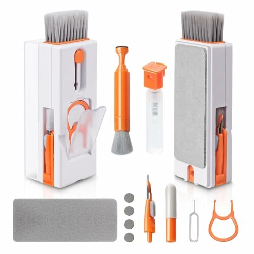 Kit de limpieza de teclado Alyvisun, kit de limpieza de PC multifuncional 11 en 1