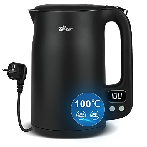 Hervidor eléctrico Bear de acero inoxidable 304, 1,7 L, 11 temperaturas