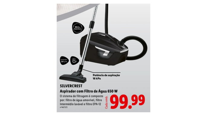 Aspirador con Filtro de Agua 650 W