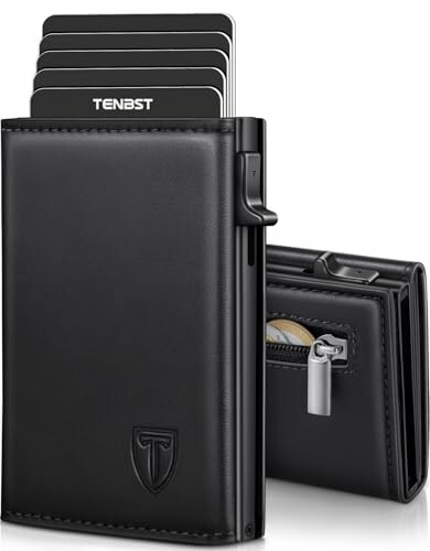 Cartera de hombre de cuero TENBST 10*7*2