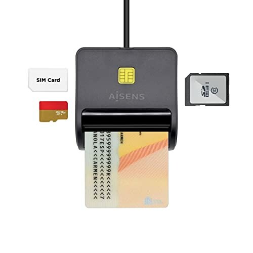 Lector de Tarjetas DNI con Lector de Tarjetas SD + SIM