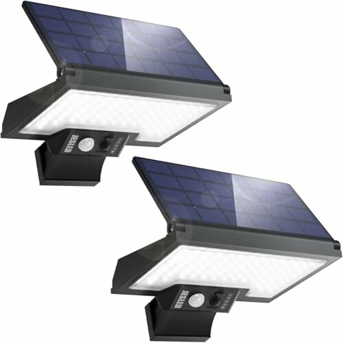 JESLED Paquete de 2 luces solares para exteriores 108 LED