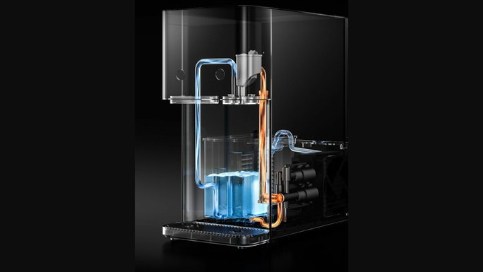 Aparato Xiaomi 2 en 1 fabricador de hielo y dispensador de agua caliente