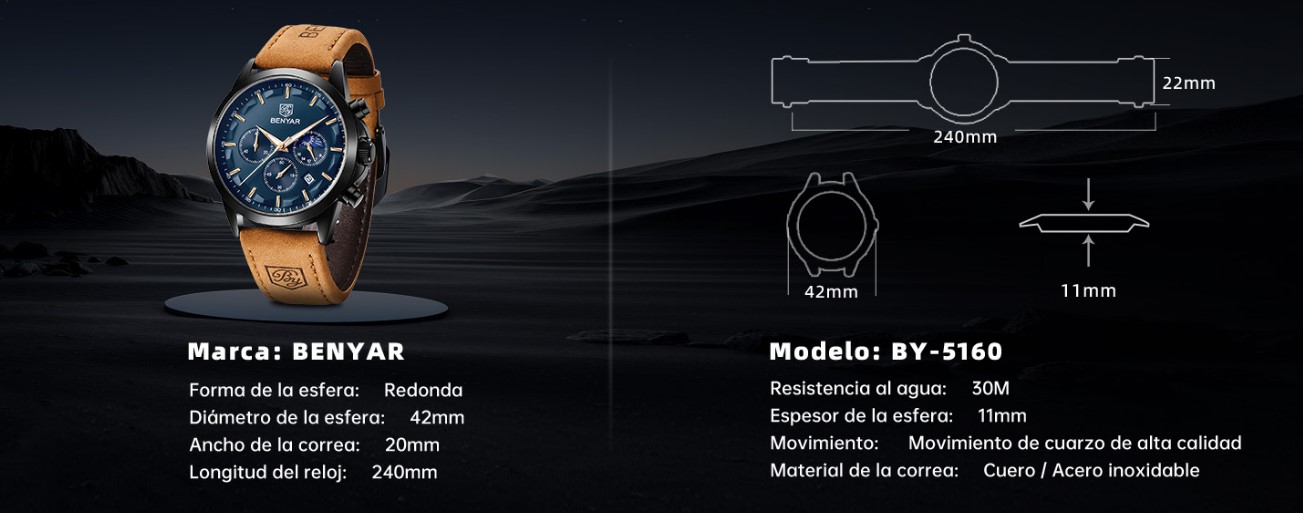 Análisis del BENYAR BY5160: ¿Merece la pena este reloj para hombre?