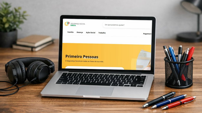 Imagen del portal de la Seguridad Social en la pantalla de un ordenador