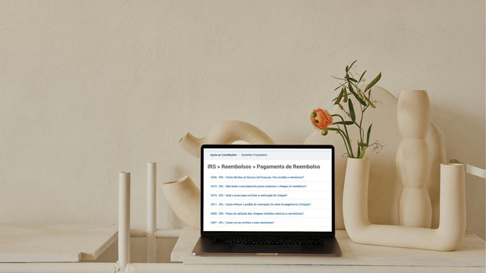 Imagen del portal de finanzas en el ordenador.