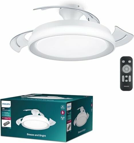 Philips Ventilador de techo, Bliss con luz LED de 28 W