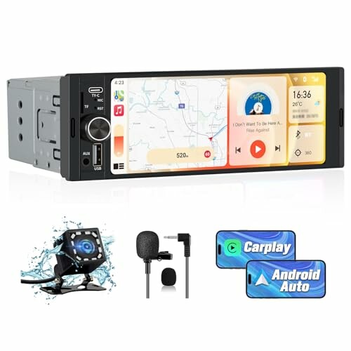 Radio de coche Hexinex 1 DIN con CarPlay y Android Auto