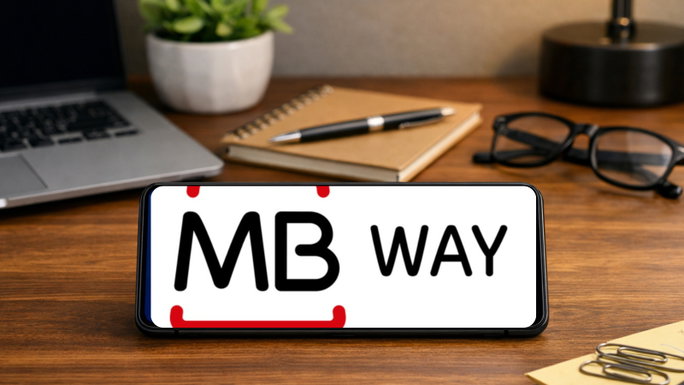 Aplicación MB Way en la pantalla de un teléfono inteligente