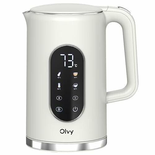 Olvy Hervidor Eléctrico 1.7L - Hervidor de Agua de Acero Inoxidable