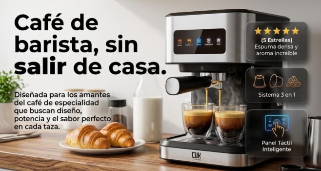 La Cafetera Gadnic CUK CM3000 Hace Café de Barista en Casa - Ofertas Mercado Libre Argentina