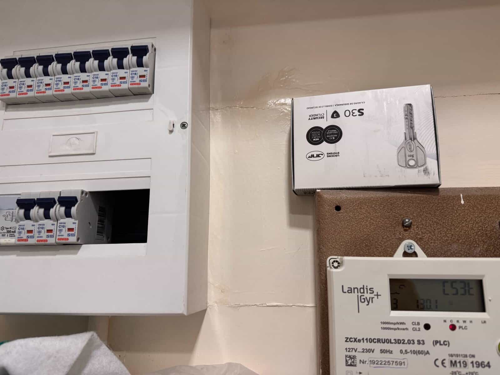 botón del panel eléctrico