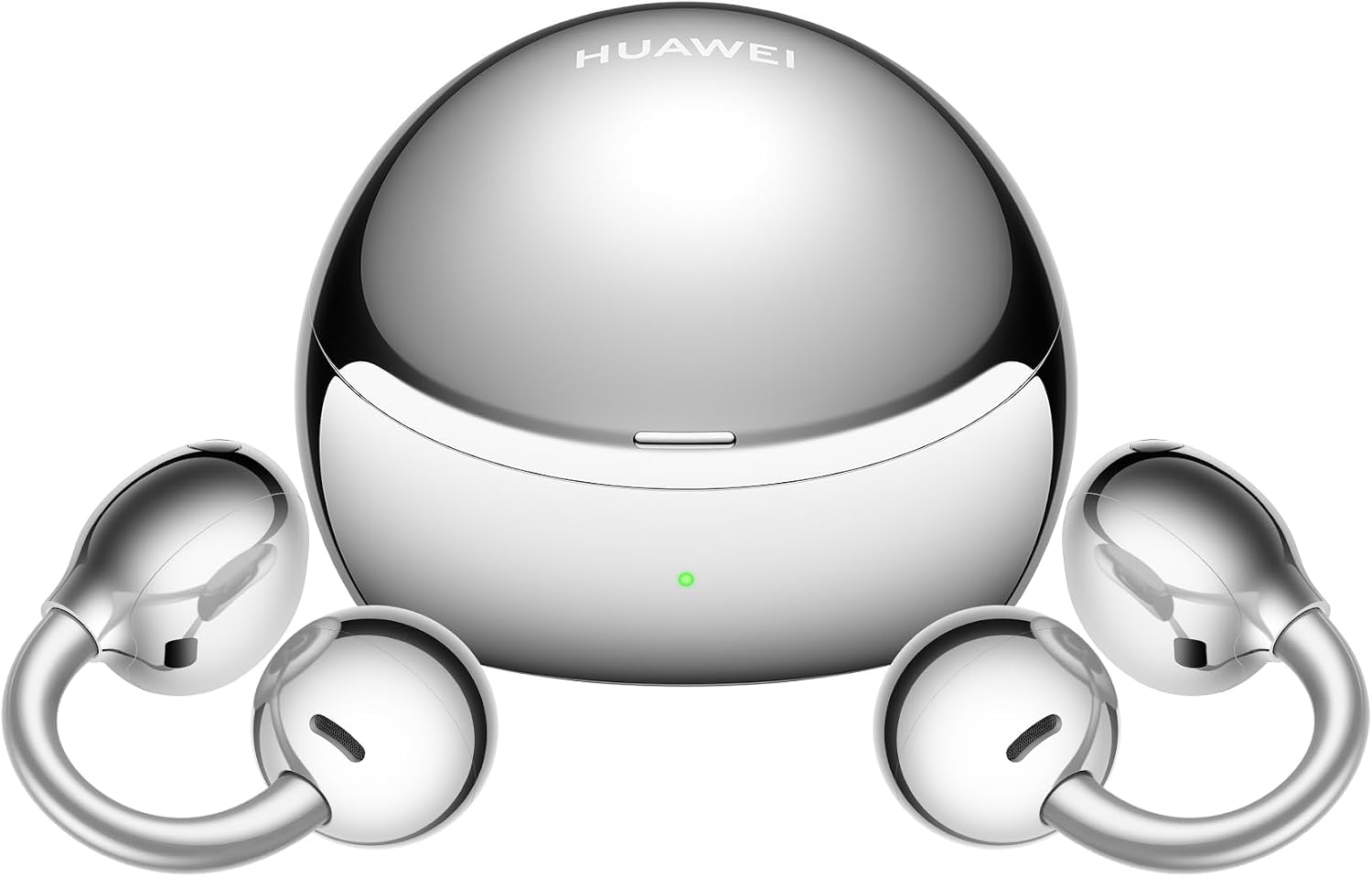 HUAWEI FreeClip 2 S Open-Ear Headphones, Lightweight Design 0.2 oz, Silver | Wireless Charging, Smart Control, Adaptive Listening, Clear Calling, IP57, Noise Cancelling with AI, iOS and Android