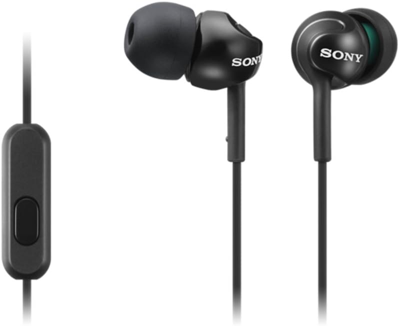 Sony MDREX110AB Wired In-Ear Headphones W/Mic Black - Imagen 2