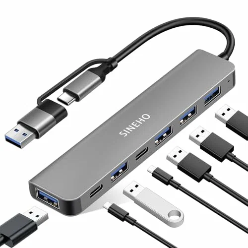 Concentrador USB SINEHO 7 en 1