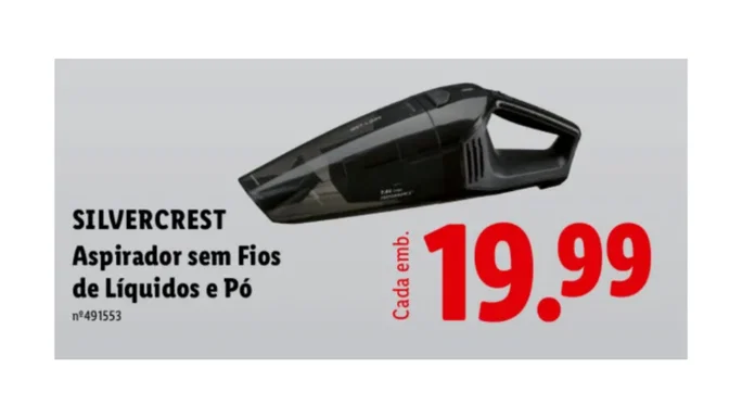Aspirador de líquidos y poli sin cable Lidl