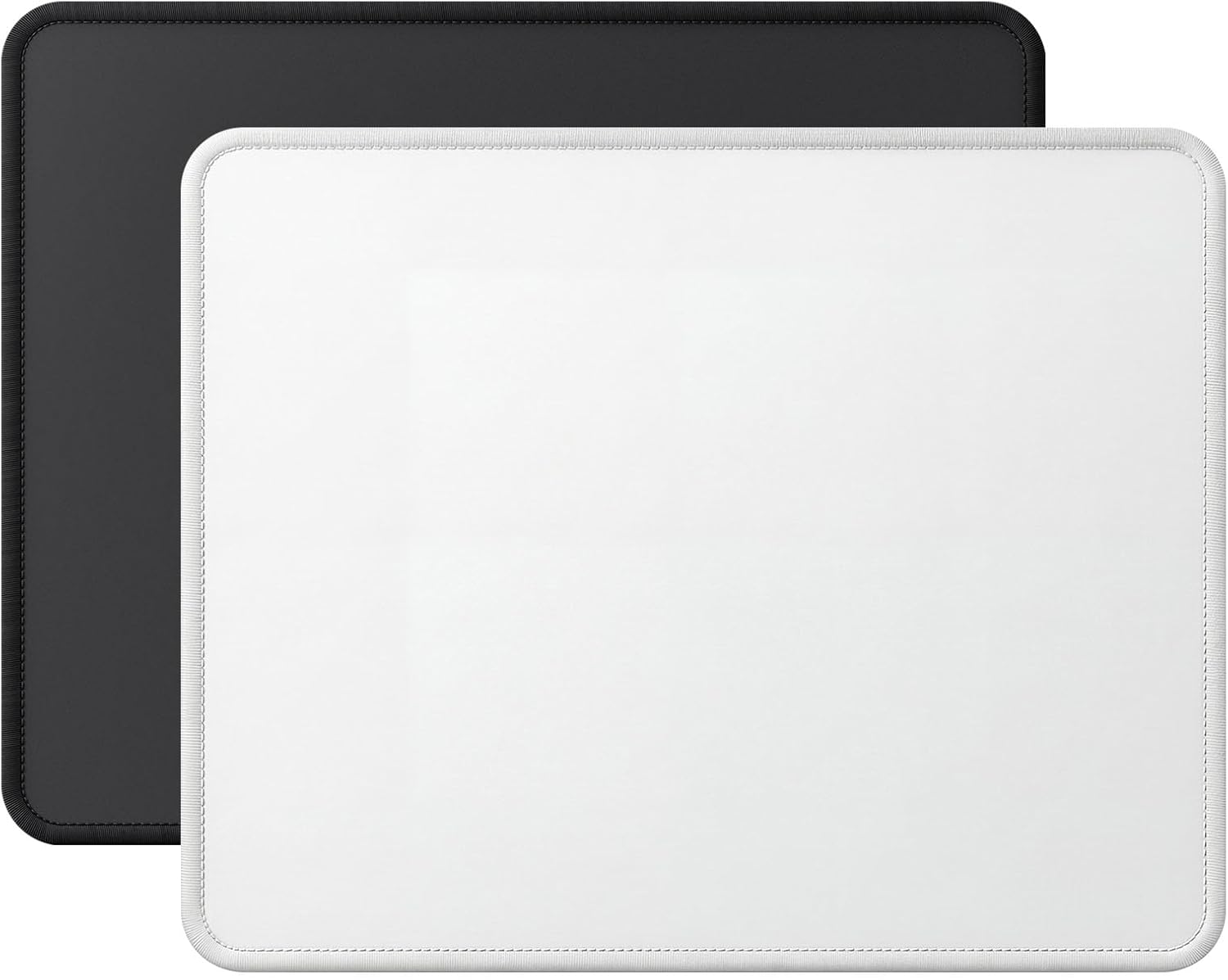 cimetech 2 Pieces 3mm Textured Computer Mouse Pad, Small Portable Mousepad for Office and Gaming, Black and White