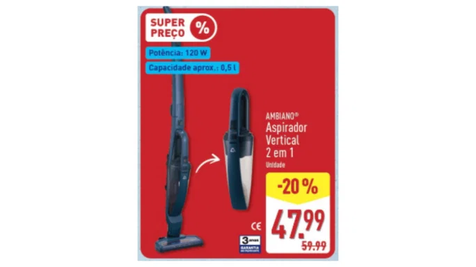 Aspiradora de mano inalámbrica en aldi