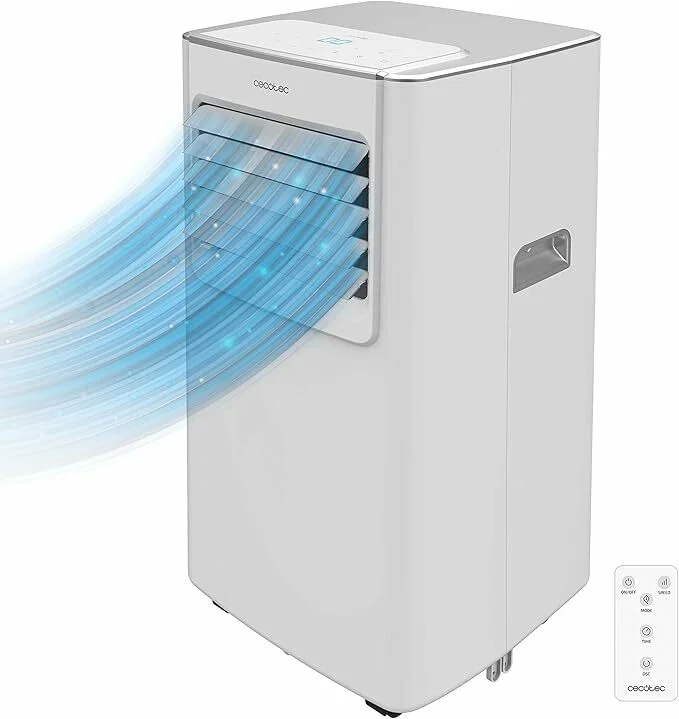 ForceClima 7100 Soundless Aire acondicionado portátil de 7000 BTU con tecnología Soundless para un funcionamiento más silencioso y control remoto para total comodidad.