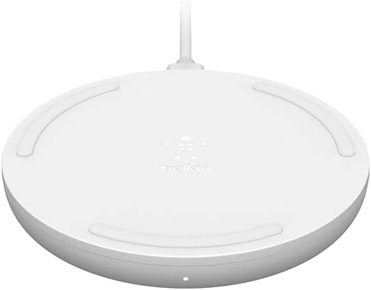Belkin 10W Boost Charge Wireless Charging Dock (Qi, iPhone 14/14 Plus, 13, Pro, Pro Max, Mini and Earlier, Samsung, Google and Other Devices, Power Adapter Not Included), White