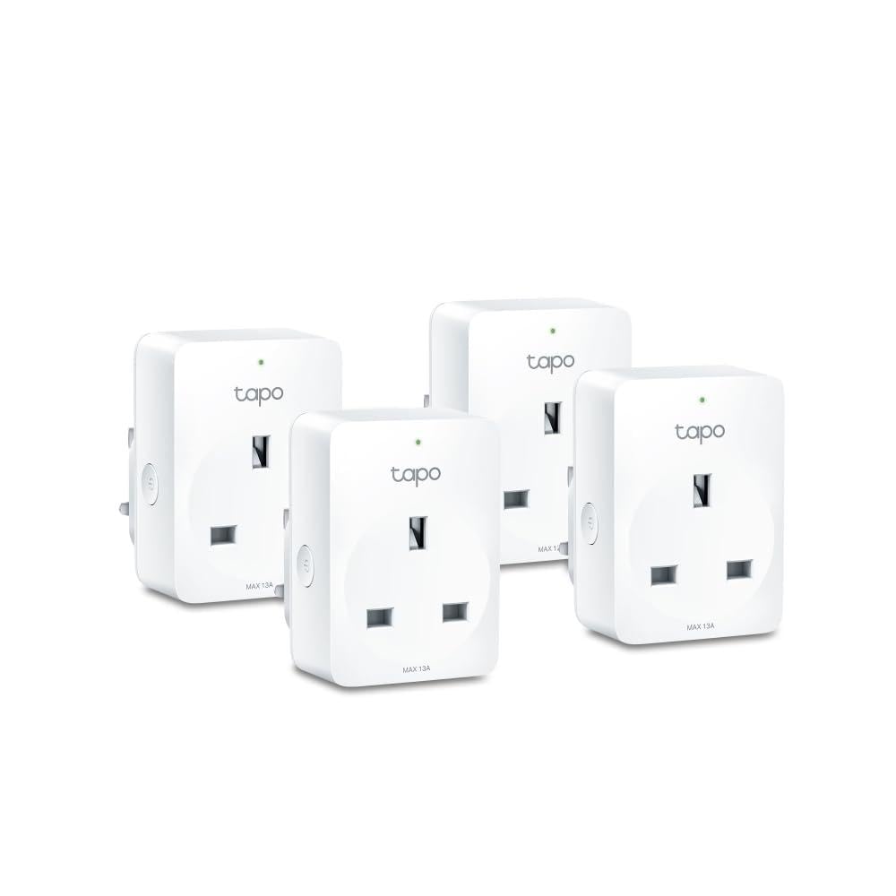 Tapo P110M Smart Plug Socket Set of 4, WiFi Outlet, Power Control, Electricity Consumption Monitor, MATTER Certified, APP Remote Control, Alexa, Voice Control with
