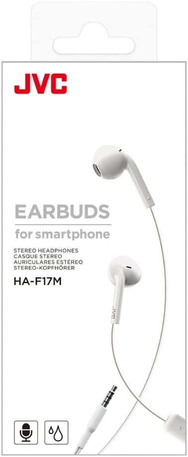 JVC Headphones with Cable 1 Metre Jack 3.5 mm | Microphone and Remote Control | Splash Resistant | In-Ear Headphones for Calls | Wired Headphones Elegant and Comfortable Design – HA-F17M - Imagen 6