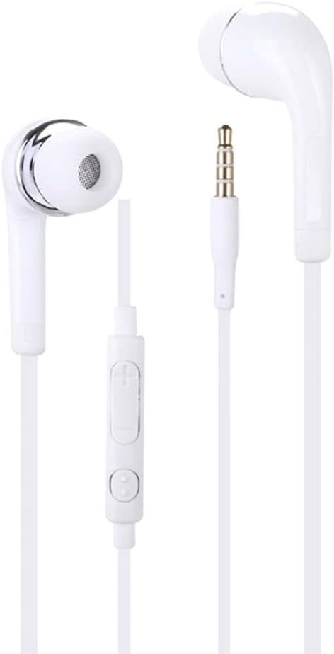 Ph26 White Audio In-Ear Silicone Ultra Comfort Noise Isolating Headphones with Volume Control and Microphone for Xiaomi Mi 6 x