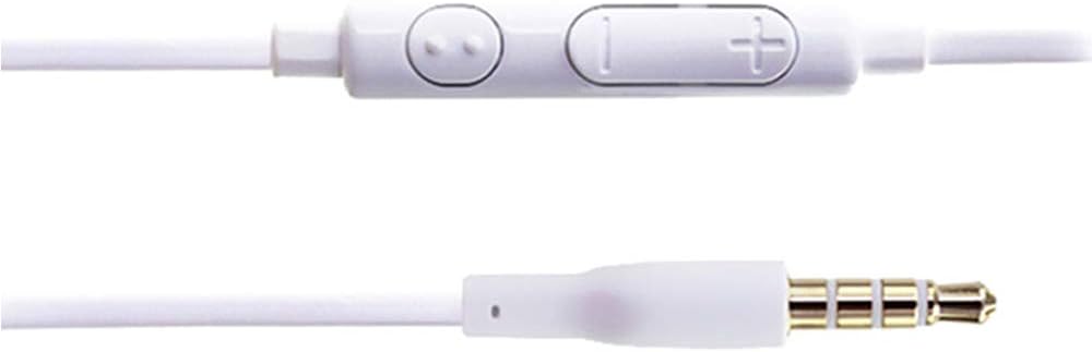 Ph26 White Audio In-Ear Silicone Ultra Comfort Noise Isolating Headphones with Volume Control and Microphone for Xiaomi Mi 6 x - Imagen 2