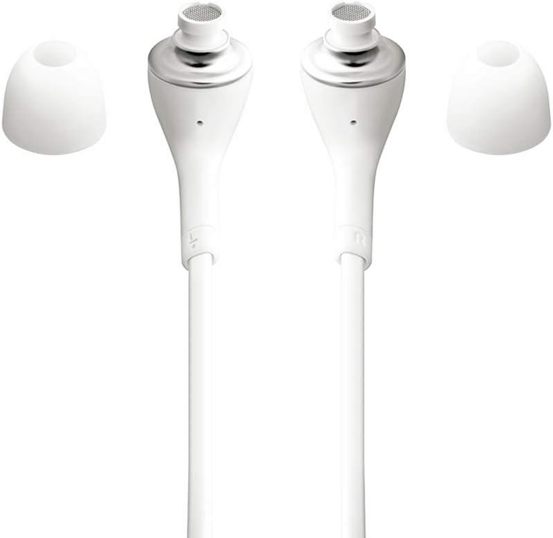 Ph26 White Audio In-Ear Silicone Ultra Comfort Noise Isolating Headphones with Volume Control and Microphone for Xiaomi Mi 6 x - Imagen 3