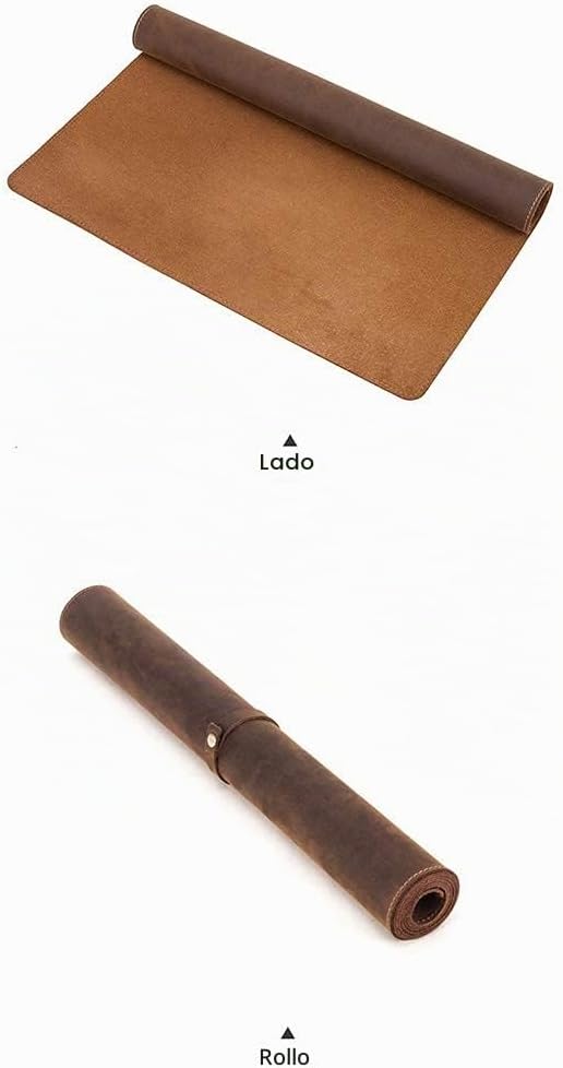 Contacts Genuine Leather Laptop Desk Pads 45x90cm Mouse Pads Waterproof Table Mat Writing Pad for Office Home Coffee Friendly (L) - Imagen 3