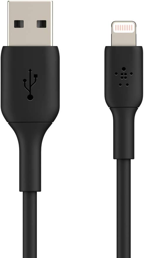 Belkin Boost Charge Lightning Cable (Lightning to USB Cable for iPhone, iPad and AirPods), MFi Certified iPhone Charging Cable (Black, 1m) - 2 Pack