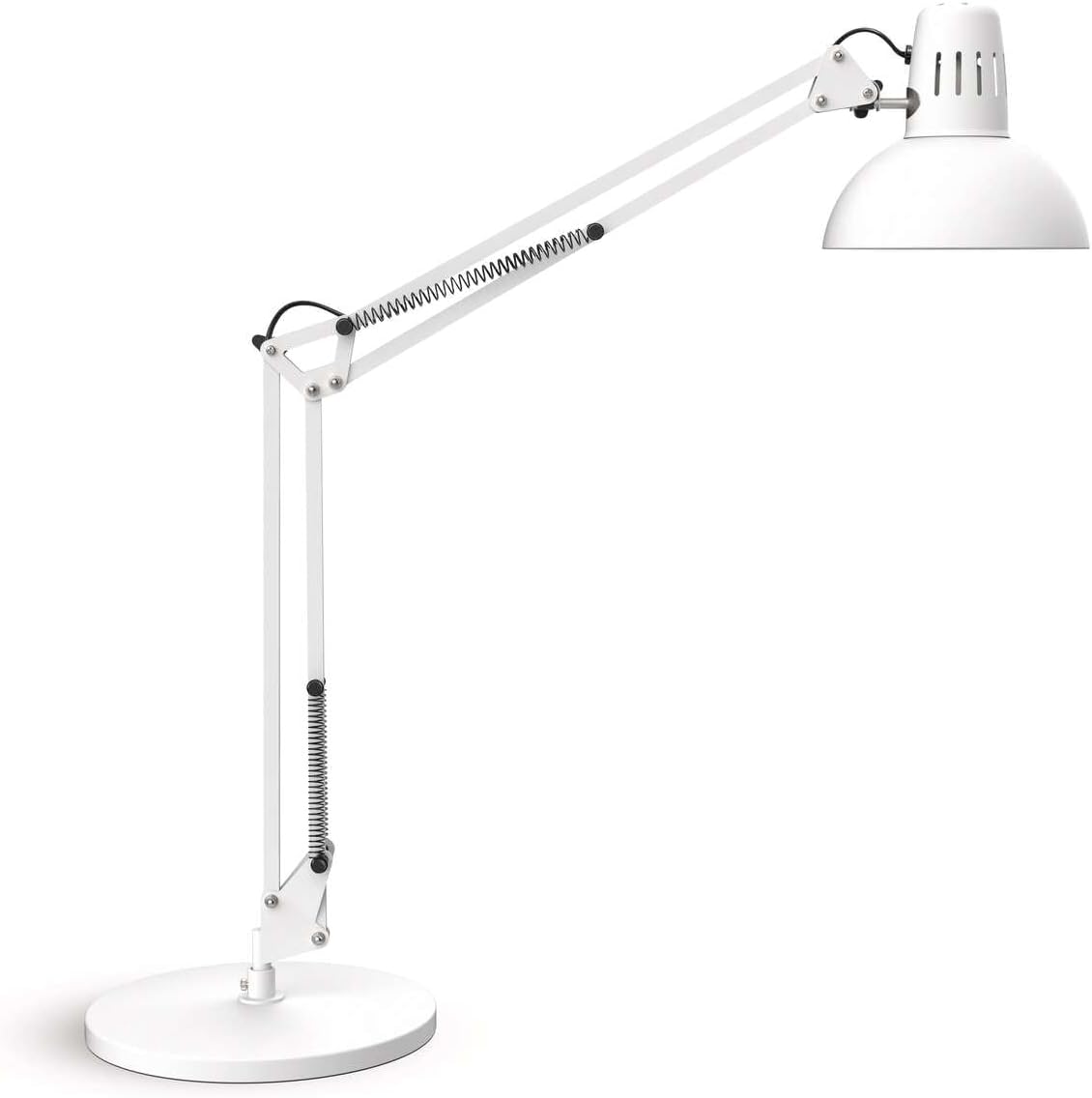 MAUL MAULstudy white desk lamp E27 articulated arm metal