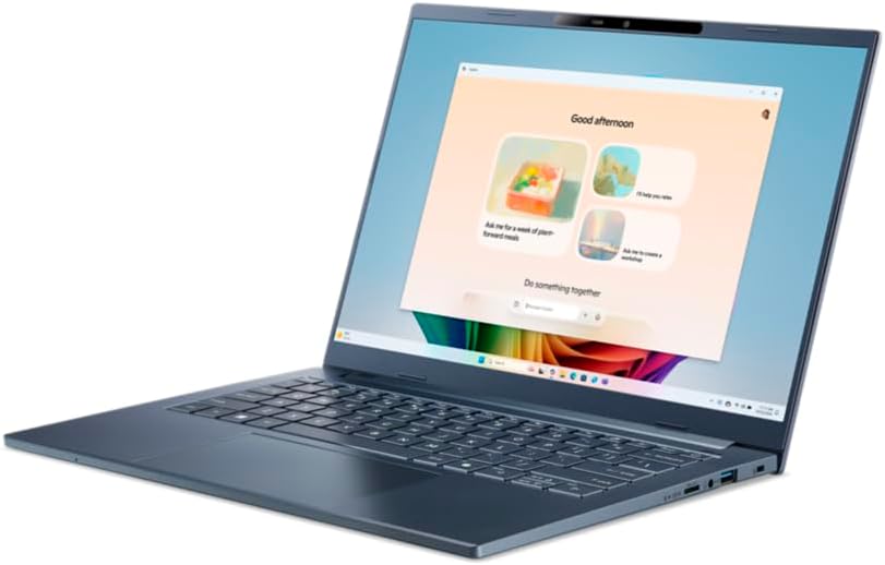 Acer Aspire 14 AI Copilot+ PC A14-11M, Laptop 14" WUXGA IPS (Qualcomm Snapdragon X X1-26100, 16 GB RAM, 512 GB SSD, Qualcomm Adreno, Windows 11 Home), Blue, Spanish QWERTY Keyboard - Imagen 3