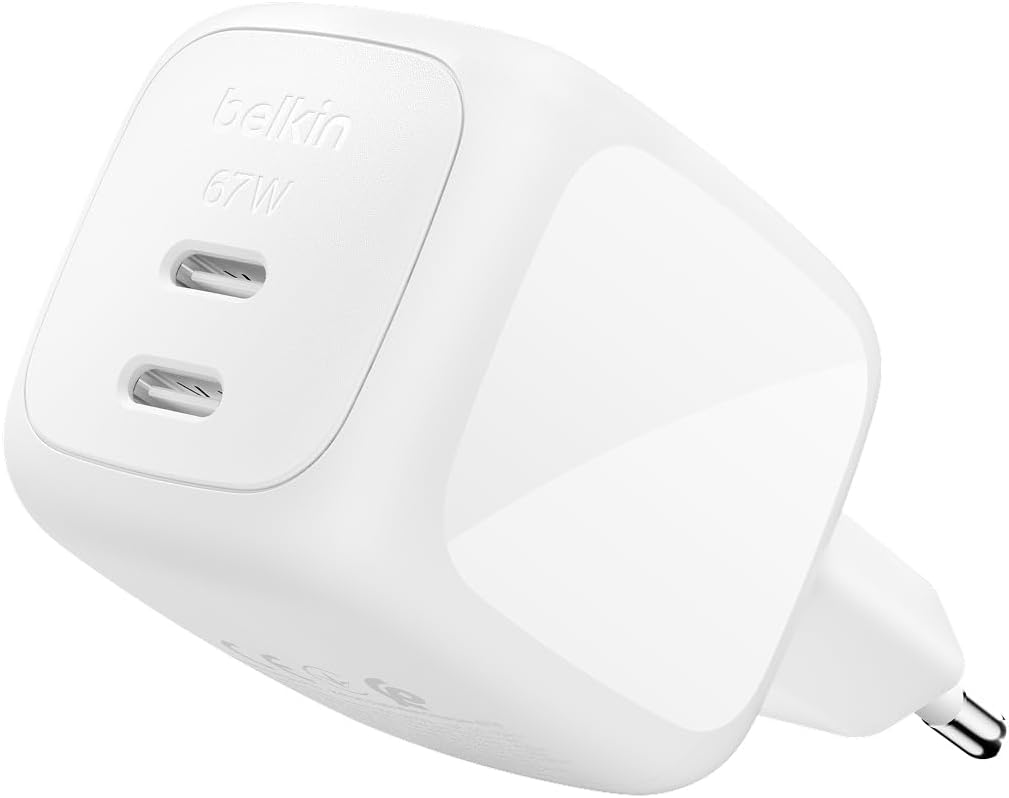 Belkin BoostCharge Pro 67W 2-Port USB C Charger, Fast Charge
