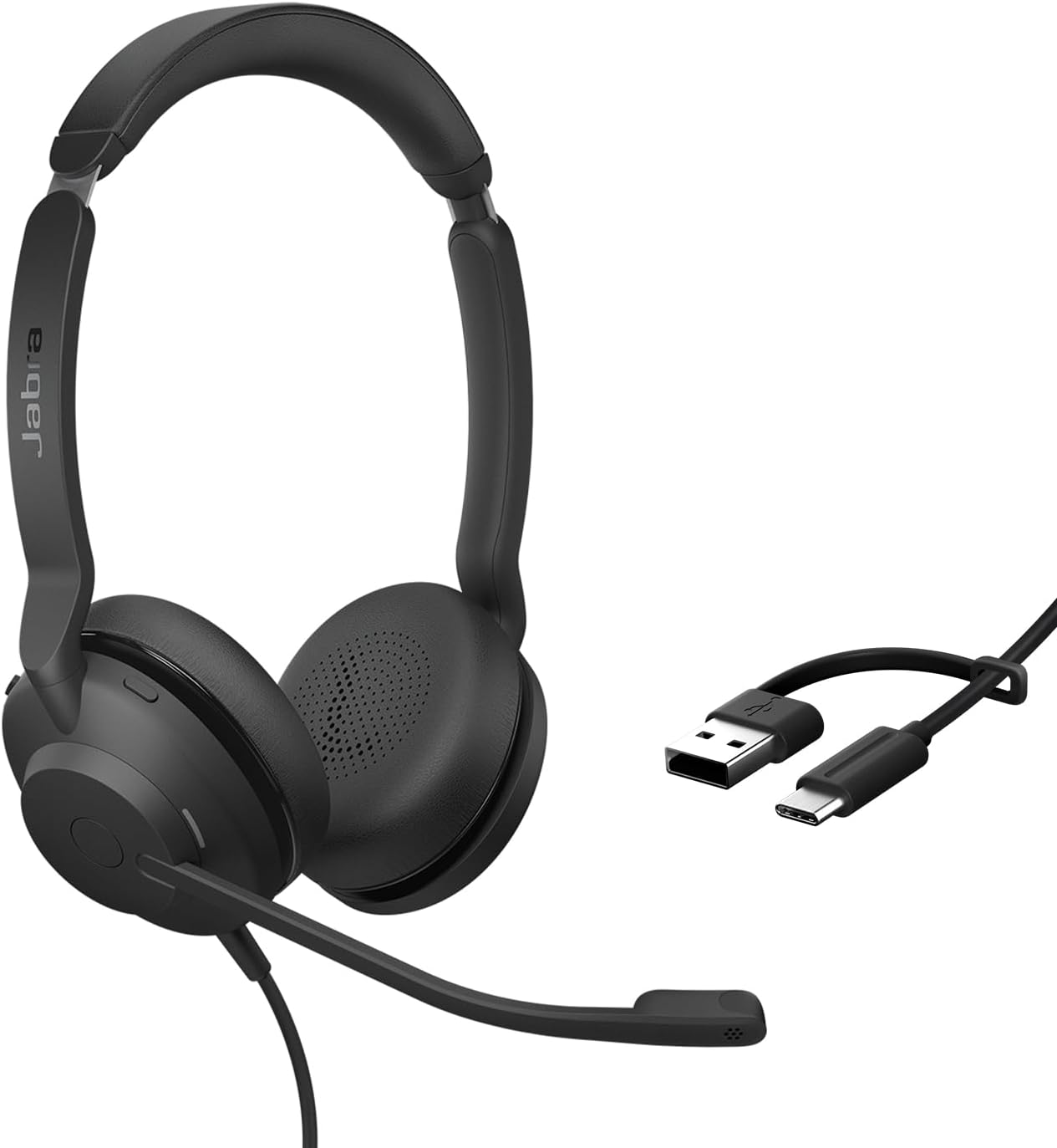 Jabra Evolve2 30 SE - USB-A/USB-C - UC Certified Dual Wired Headphones