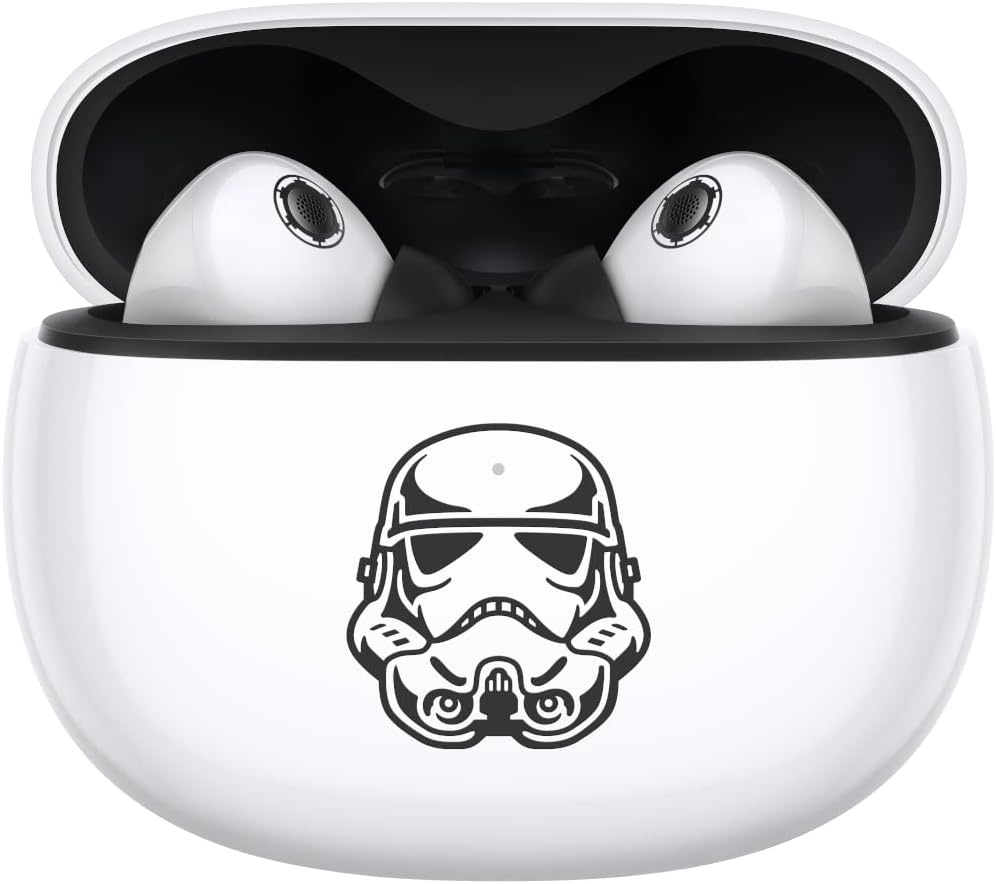 XIAOMI Buds 3 Star Wars Edition Wireless Headphones with Active Noise Cancelling up to 40 dB(A), Bluetooth 5.2, IP55, Wireless Charging, White (ES Version + 3 Year Warranty)