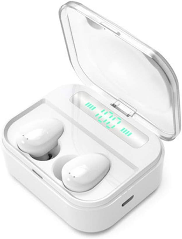Bluetooth 5.0 Headset, Wireless Stereo Sound Earphone Mini Twins In-Ear Earphones, Noise Cancelling, with Portable Charging Box