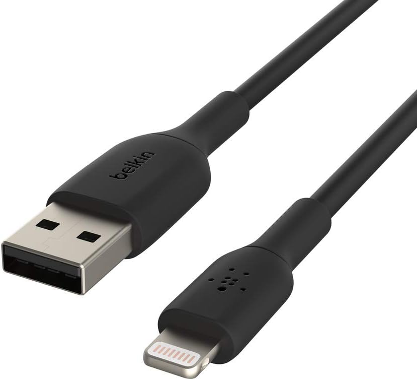 Belkin Boost Charge Lightning Cable (Lightning to USB Cable for iPhone, iPad and AirPods), MFi Certified iPhone Charging Cable (Black, 1m) - 2 Pack - Imagen 5