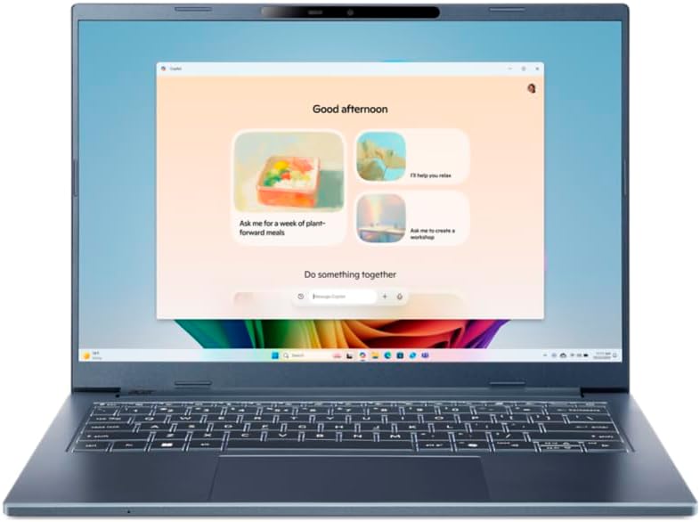 Acer Aspire 14 AI Copilot+ PC A14-11M, Laptop 14" WUXGA IPS (Qualcomm Snapdragon X X1-26100, 16 GB RAM, 512 GB SSD, Qualcomm Adreno, Windows 11 Home), Blue, Spanish QWERTY Keyboard - Imagen 6