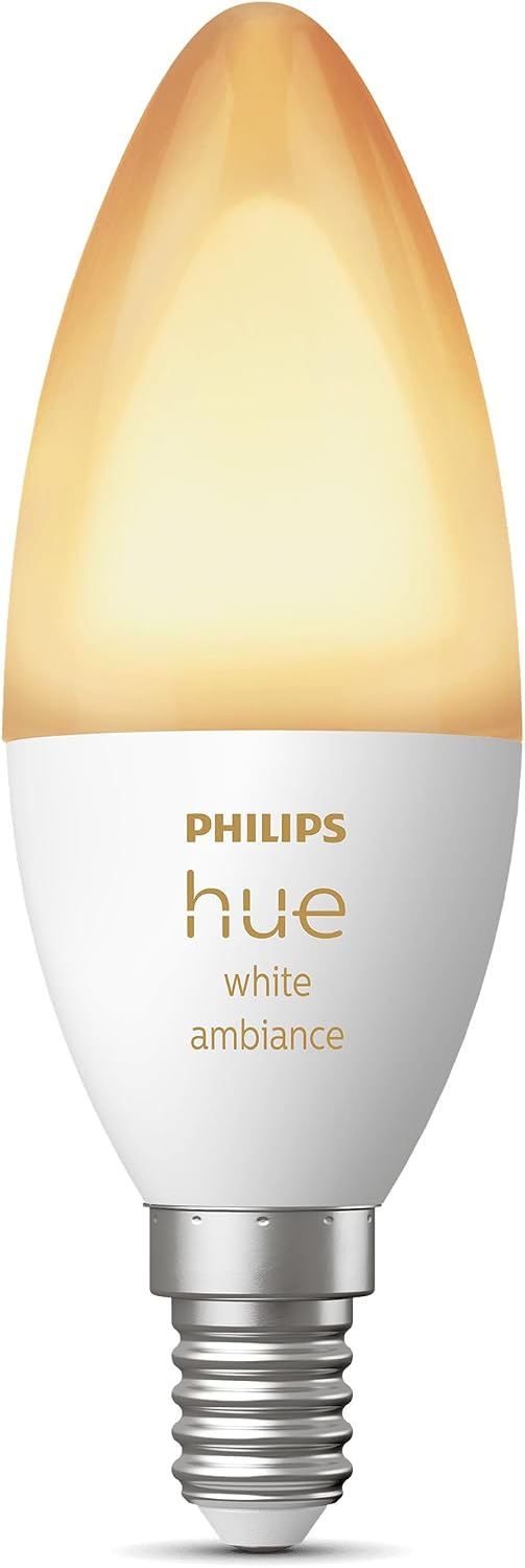Philips Hue - Bombilla Inteligente, B39 E14, Luz Blanca de Cálida a Fría, 5. 2W, Compatible con Alexa y Google Home - Imagen 2
