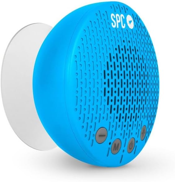 SPC Splash 2 – Wireless Bluetooth 5.0 Shower Speaker with Suction Cup, IPX5, FM Radio, Hands-Free, Blue - Imagen 2