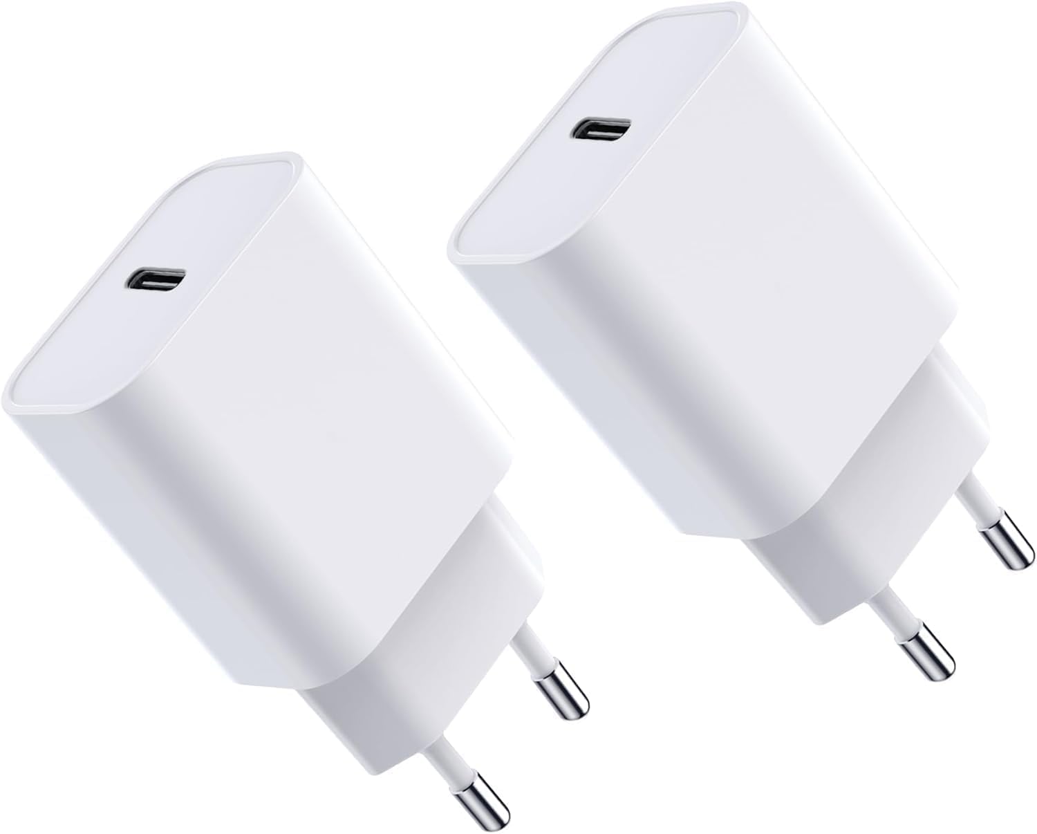 20W USB C Charger, Type C Plug Compatible with i-Phone 17/16/15/14/13 Plus Pro MAX Mini, i-Pad, Air-Pods, Galaxy S25/24/23, i-Phone Charger Fast Charging, Samsung Fast Charging(2 Pack)