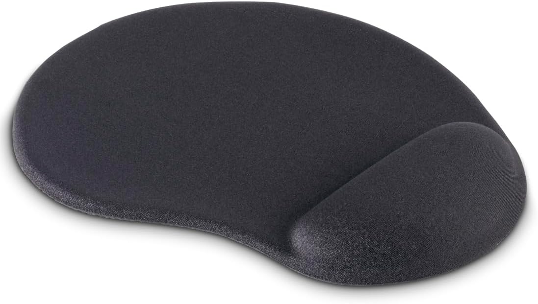 Hama | Ergonomic Mouse Pad (Mat with Gel Wrist Rest, Non-Slip Base, Mousepad, PC, Laptop) Black - Imagen 2